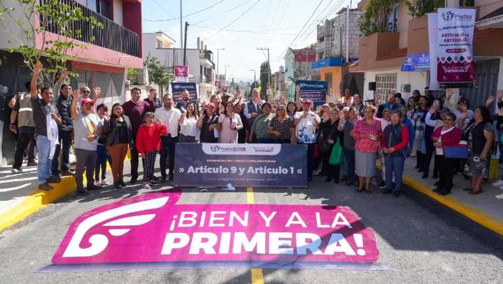 Entregan obra de pavimentación en Puebla; beneficiará a más de 11 mil habitantes