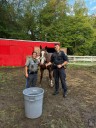 State police troopers guide horse found roaming near Route 15 in Stamford home
