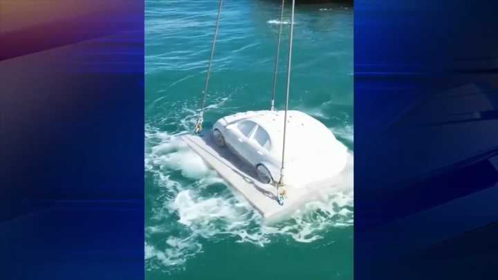 Miami Beach’s new public sculpture park project launches with deployment of underwater concrete car