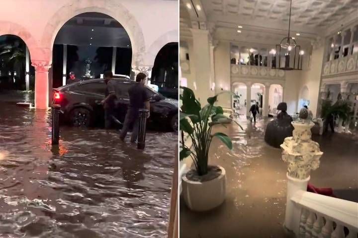 Luxury Florida Hotel Looks Like 'Titanic' as Storms Cause Flooding