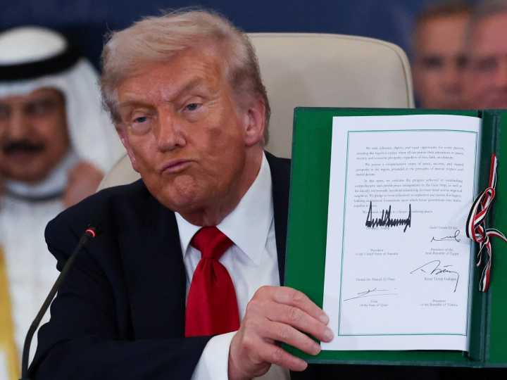 Trump threatens ‘to go in and kill’ Hamas in Gaza over internal clashes