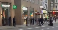 Terror as 'youths with machetes seen fighting' in front of high street shoppers