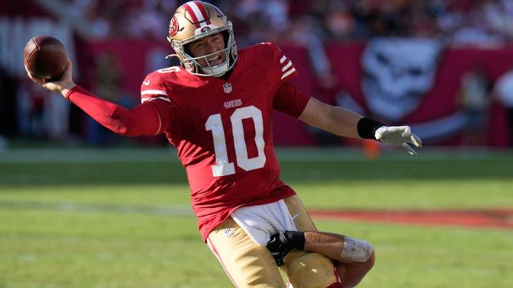 49ers' Brock Purdy out for third straight game; Mac Jones to start against Falcons