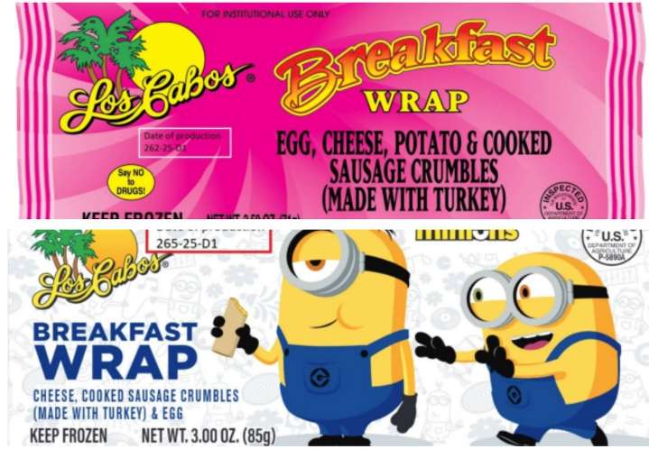 Massive breakfast burrito recall affects products served in schools across the country