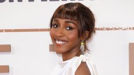 Ayo Edebiri takes style cues from Victoria Beckham in silky white wedding dress
