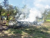 Firefighters extinguish structure fire in Moloaa Monday
