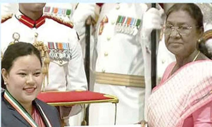 Prez bestows Pritika with MyBharat