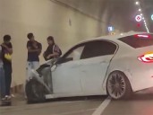 Speeding BMW overturns in Mumbai Coastal Road tunnel, no injuries reported