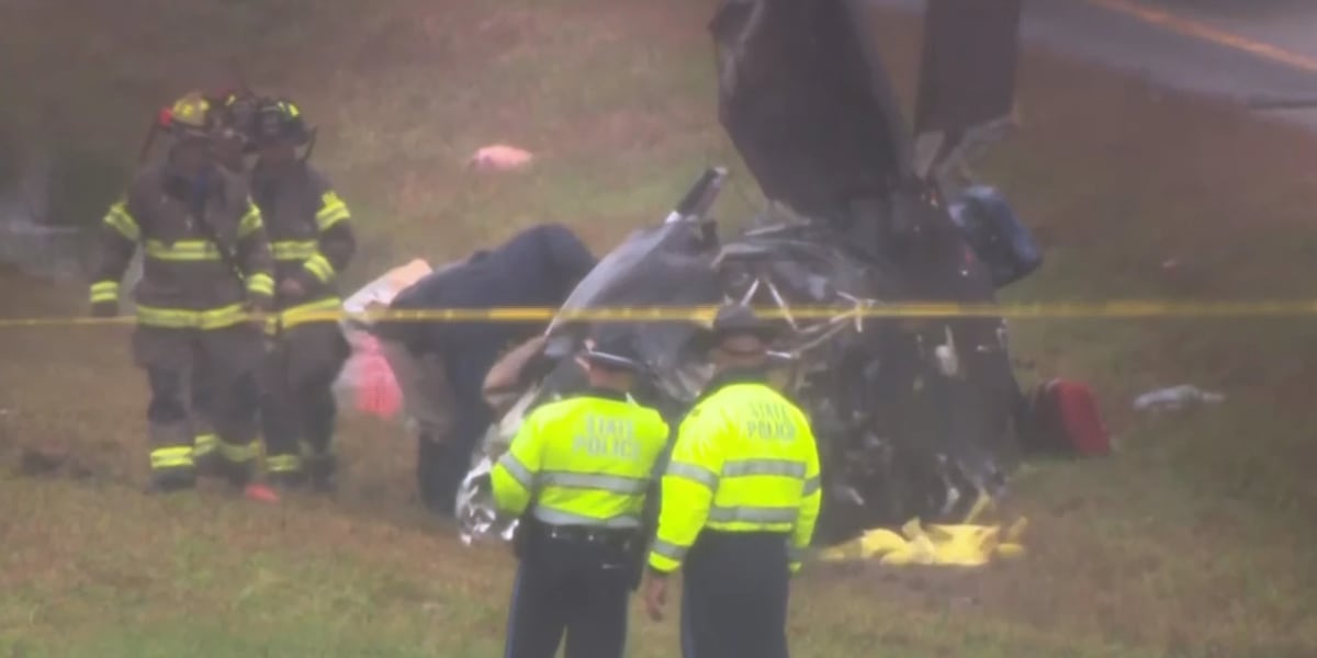 Plane crashes onto a Massachusetts highway, killing 2 and wounding 1 on the ground