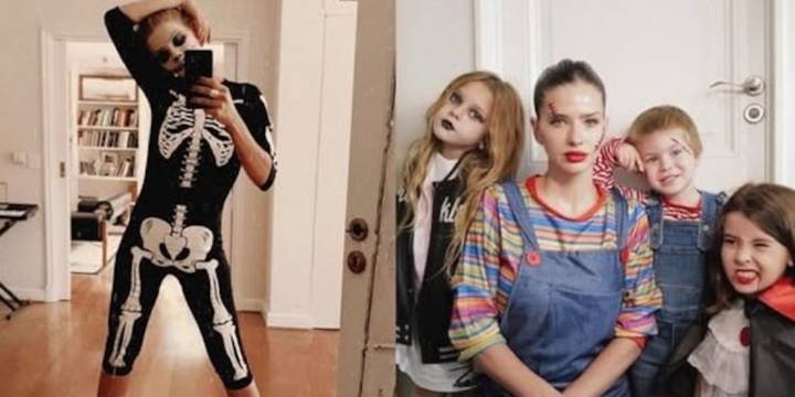 La China Suárez y sus hijos celebraron Halloween con juegos y disfraces