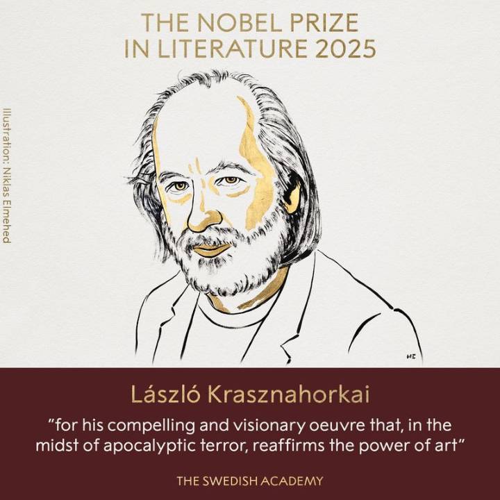 Hungarian writer Laszlo Krasznahorkai wins Nobel Prize for literature