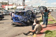 Choque múltiple frente a Plaza Toledo deja un lesionado grave y caos vial
