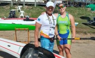Candela y Manolo Velázquez juntos en la Regata Río Chubut