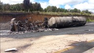 Videos de la volcadura de pipa en la Autopista México