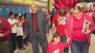 First grader welcomed back to Southwest Side school after heart transplant