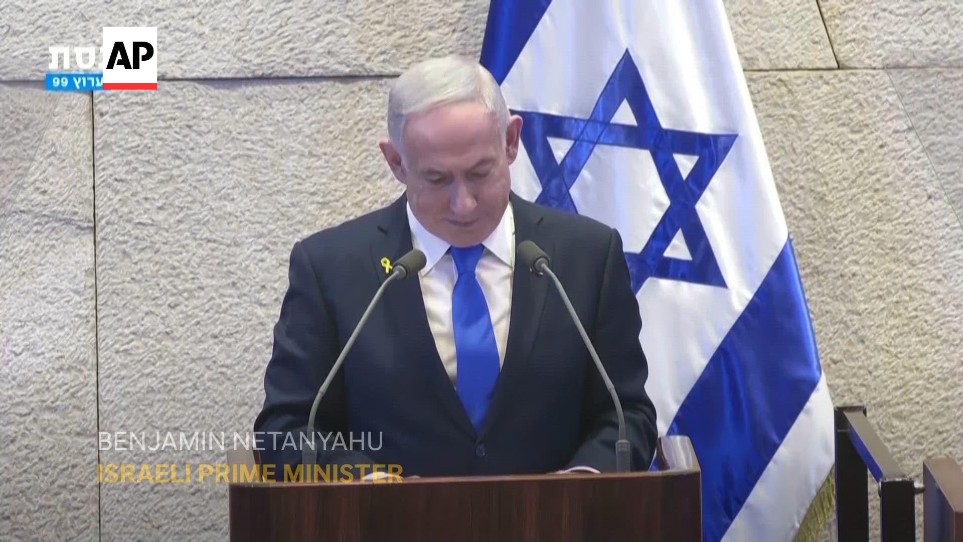 Netanyahu pledges that he is ‘committed to this peace’ in Knesset speech