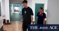Teenager defies the odds after breaking his neck at beach