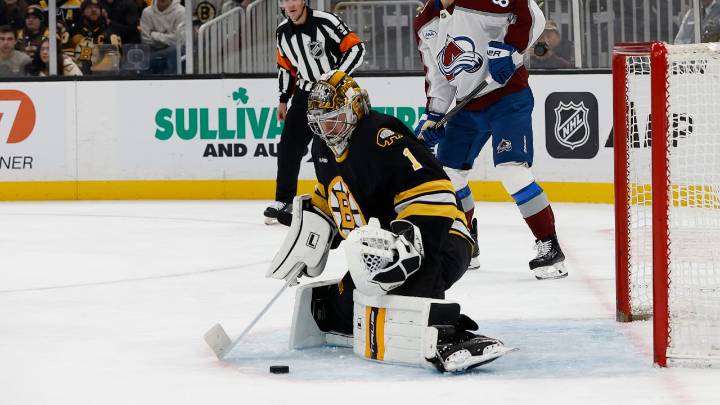 Swayman, Bruins hang on against Avalanche to end 6