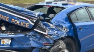 MSP trooper injured after vehicle strikes patrol car on I