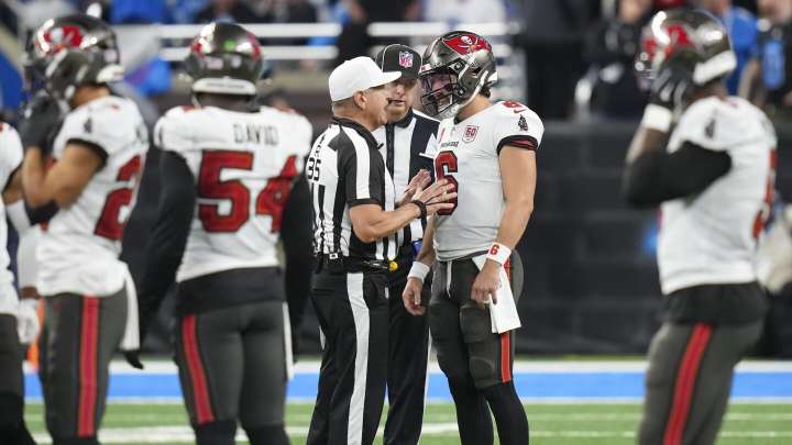 Baker Mayfield let the ref know he was frustrated with "questionable" calls