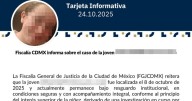 María Isabella 'N', de 16 años, permanece bajo resguardo institucional: FGJCDMX