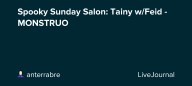 Spooky Sunday Salon: Tainy w/Feid - MONSTRUO: ohnotheydidnt — LiveJournal