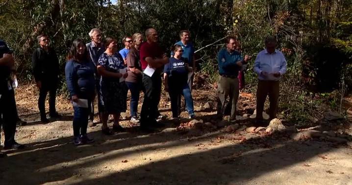 Bridge rebuilt after Helene, dedicated in memory of a local man's daughter