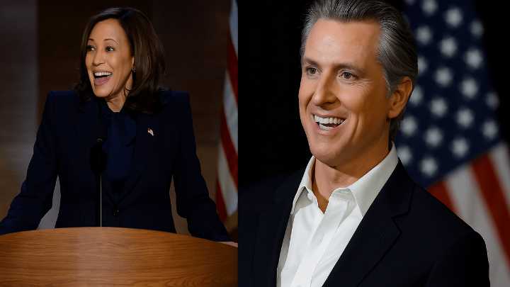 Gavin Newsom y Kamala Harris se perfilan como los contendientes demócratas para las presidenciales