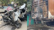 Two cousins charred to death as SUV catches fire after collision in Delhi