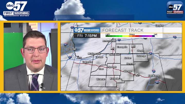 A few sprinkles possible Friday evening