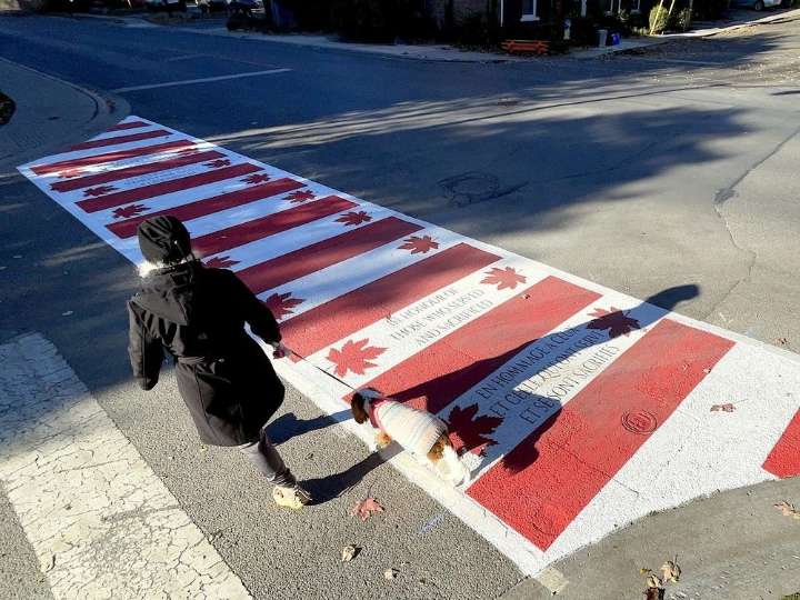 Kingston unveils veterans commemorative crosswalks