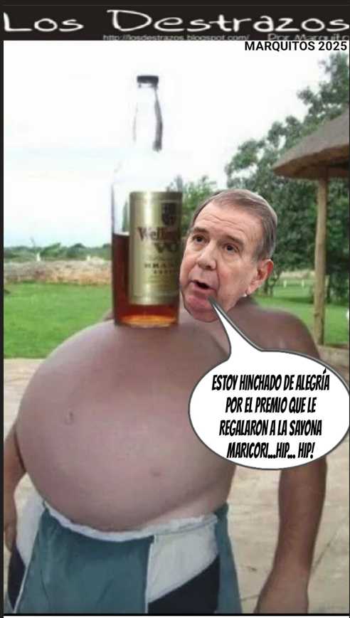 (Caricatura) Los Destrazos por Marquitos; Inmundito alegre por el premio a la Sayona Maricori