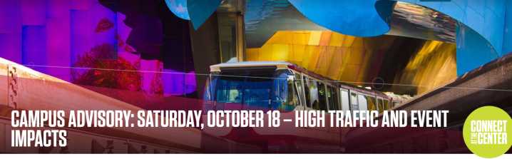 Campus Advisory: High Traffic Impacts and Event Impacts