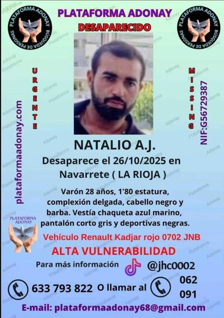 El joven desaparecido en Navarrete contacta con familiares