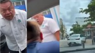 Turista extranjero interviene en pelea entre taxistas y chofer de app en Playa del Carmen (VIDEO)
