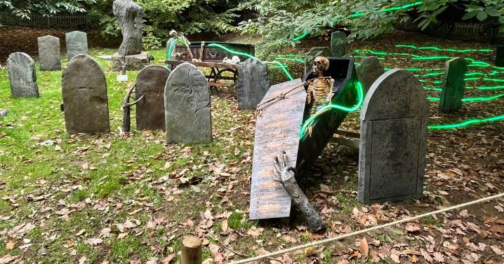 Too scary for kids or just a bit of fun? English Heritage site's Halloween decorations split opinion