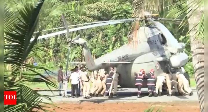 President Droupadi Murmu’s chopper scare: Helicopter wheels sink into newly concreted landing pad in Kerala