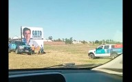 Se calienta la campaña: Sacaron al Gato del costado de la banquina