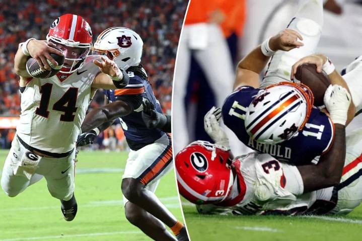 Georgia stuns Auburn thanks to controversial goal