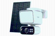 The Tapo C615F KIT pan/tilt floodlight cam runs on solar power