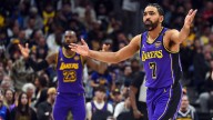 Lakers’ LeBron James in disbelief over Gabe Vincent’s eruption vs. Mavericks