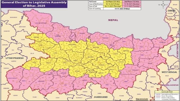 Bihar Elections 2025 Full Schedule Out: Check Phase-Wise Voting Date, Time, Result Day And Other Details