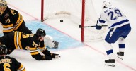 Pontus Holmberg scores one and Anthony Cirelli puts in two more as Lightning beat Bruins 4