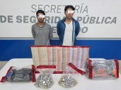 Detiene SSPE a dos sujetos implicados en el robo de cajero automático en Juárez Bus