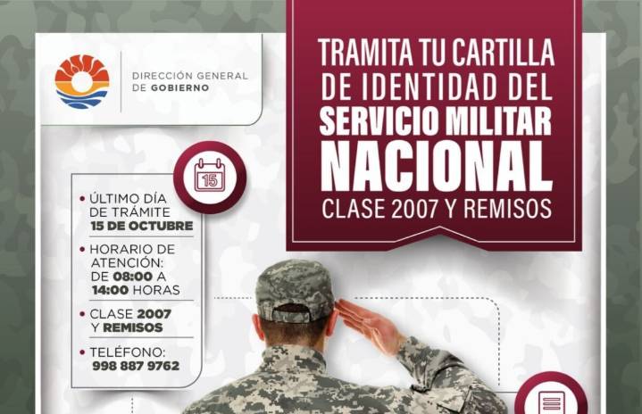 Último día para tramitar Cartilla Militar para la Clase 2007 y remisos