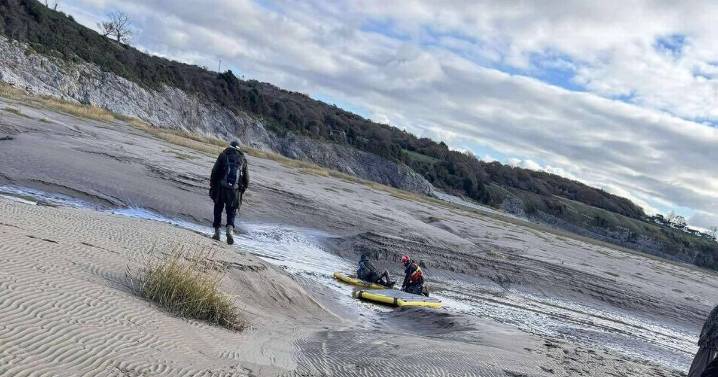 Horror as man found sinking in quicksand on Lancashire beach with tide coming in