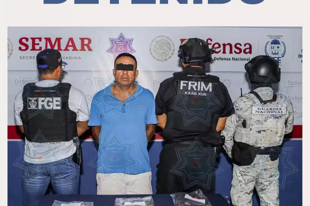 Por delitos contra la salud, detienen a un hombre en la SM 311 en Cancún