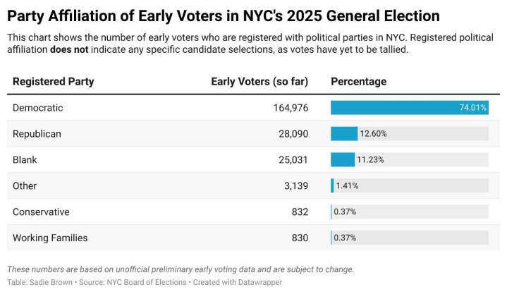 EARLY VOTING: Who’s been participating in the NYC Mayor’s Race so far? Data shows some surprising trends
