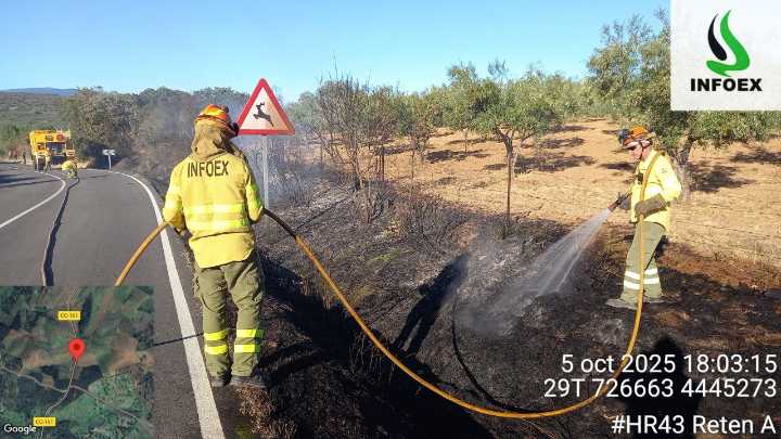 El Plan Infoex prorroga la época de peligro alto de incendios hasta el próximo día 26