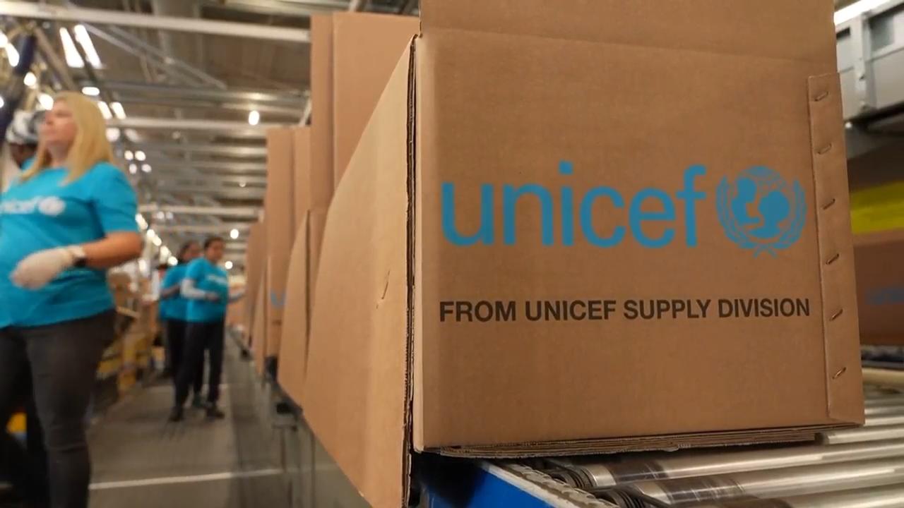 Aid prepared at UNICEF warehouse in Copenhagen as officials call for full access to Gaza
